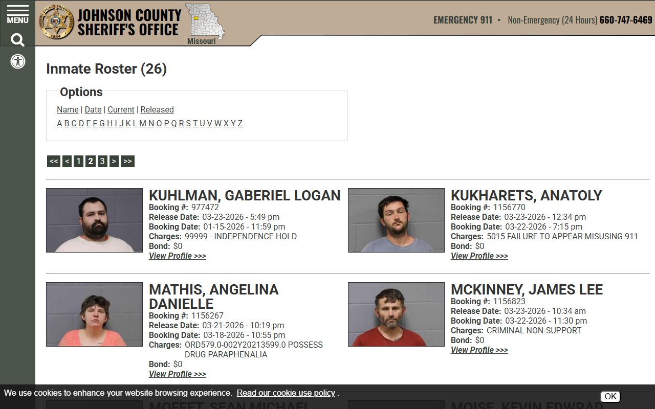 Delaware County released inmates roster view
