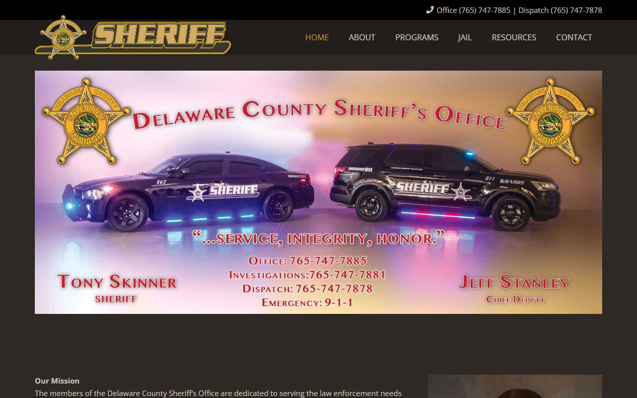 Delaware County Sheriff Office website