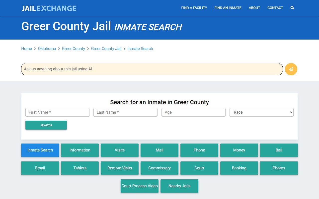 Greer County Jail information and demographics
