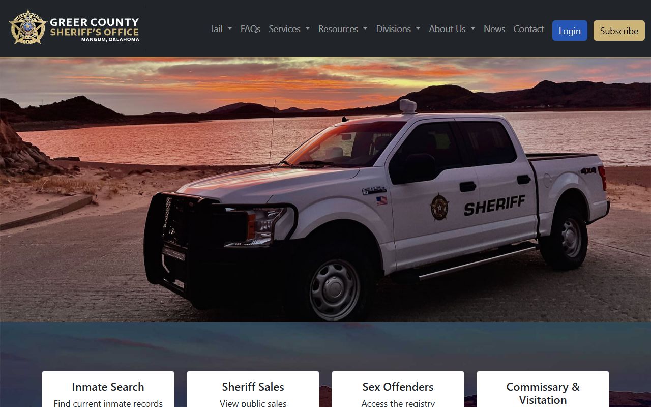 Greer County Sheriff Office website