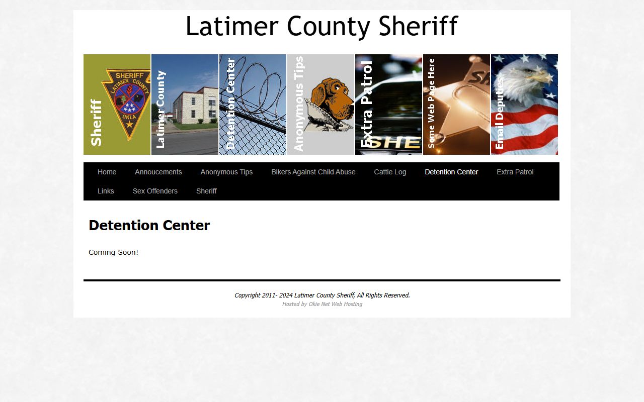 Latimer County Sheriff detention center page