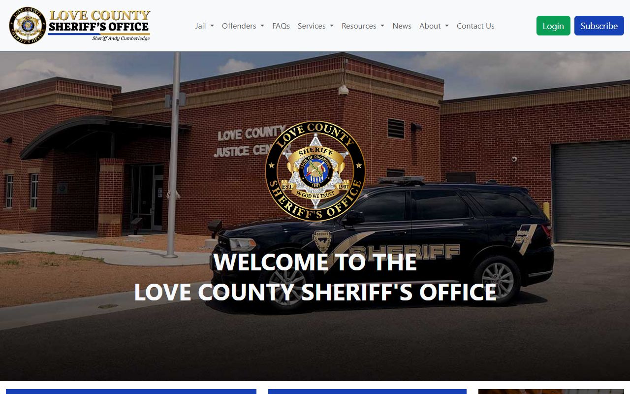 Love County Sheriff's Office website