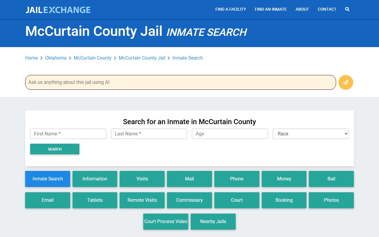 McCurtain County Jail inmate search and mugshots