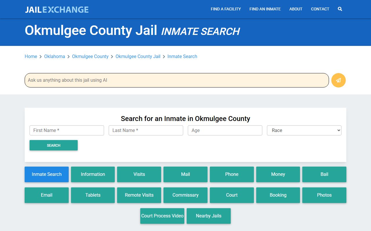 Okmulgee County Jail inmate search