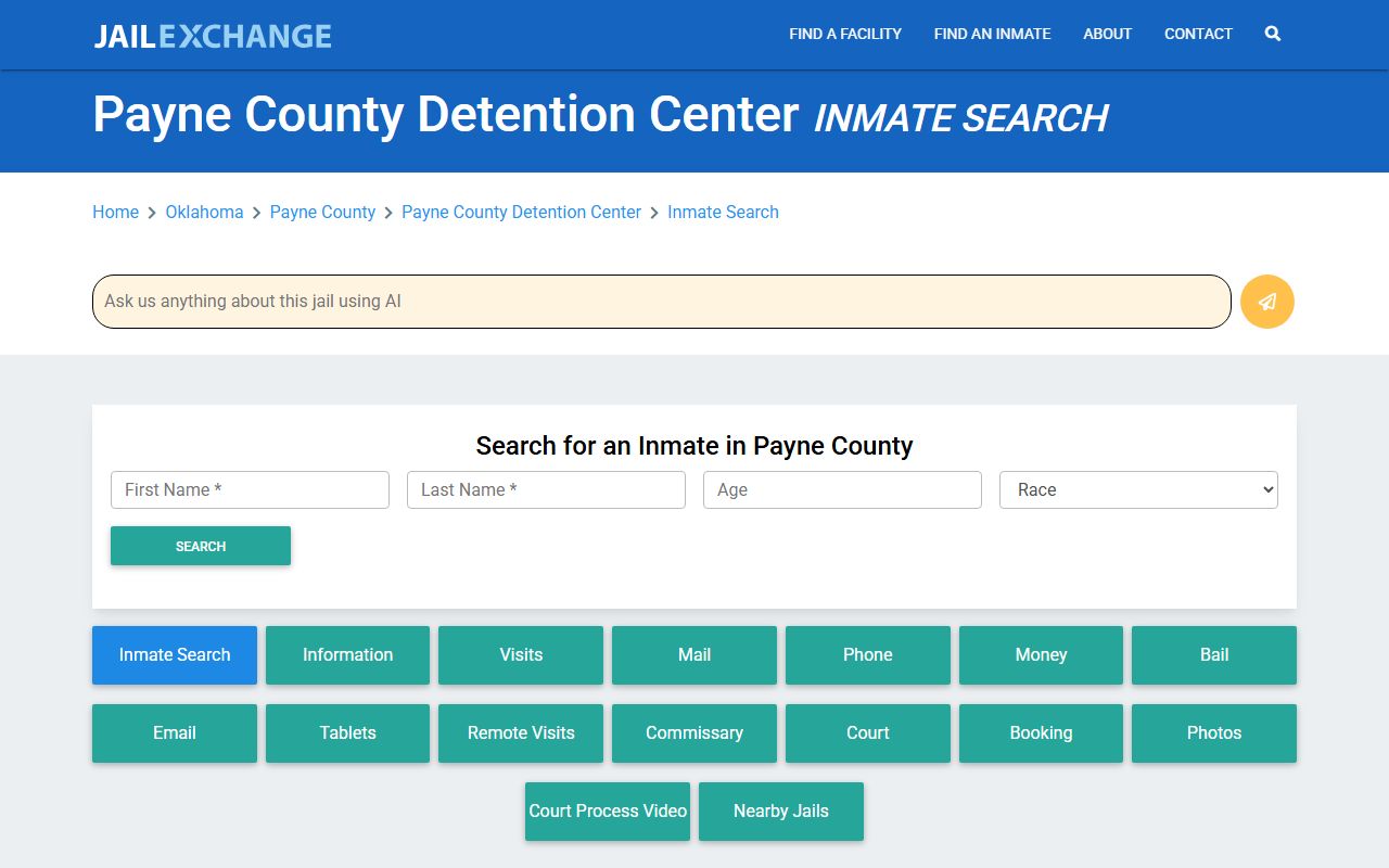 Payne County Jail inmate search