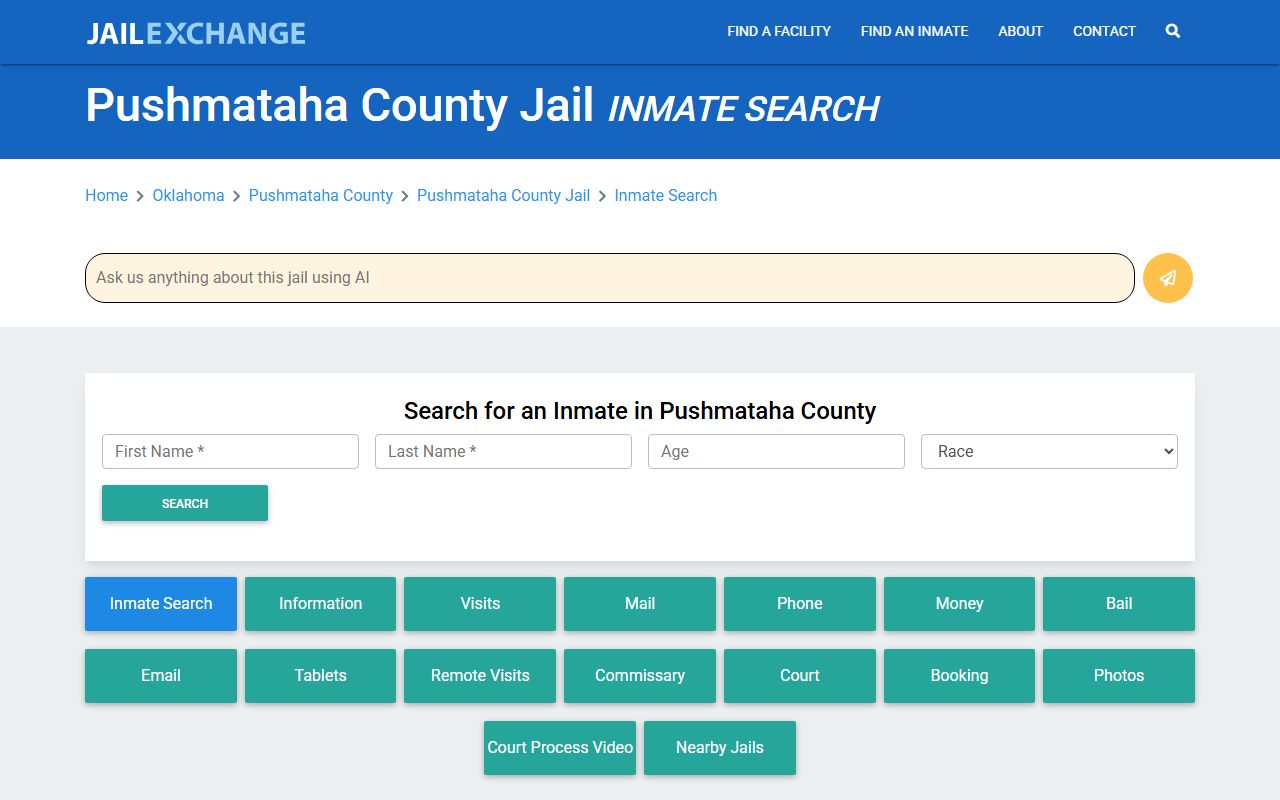 Pushmataha County Jail inmate search and mugshots