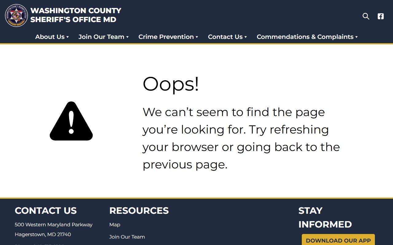 Washington County Jail information