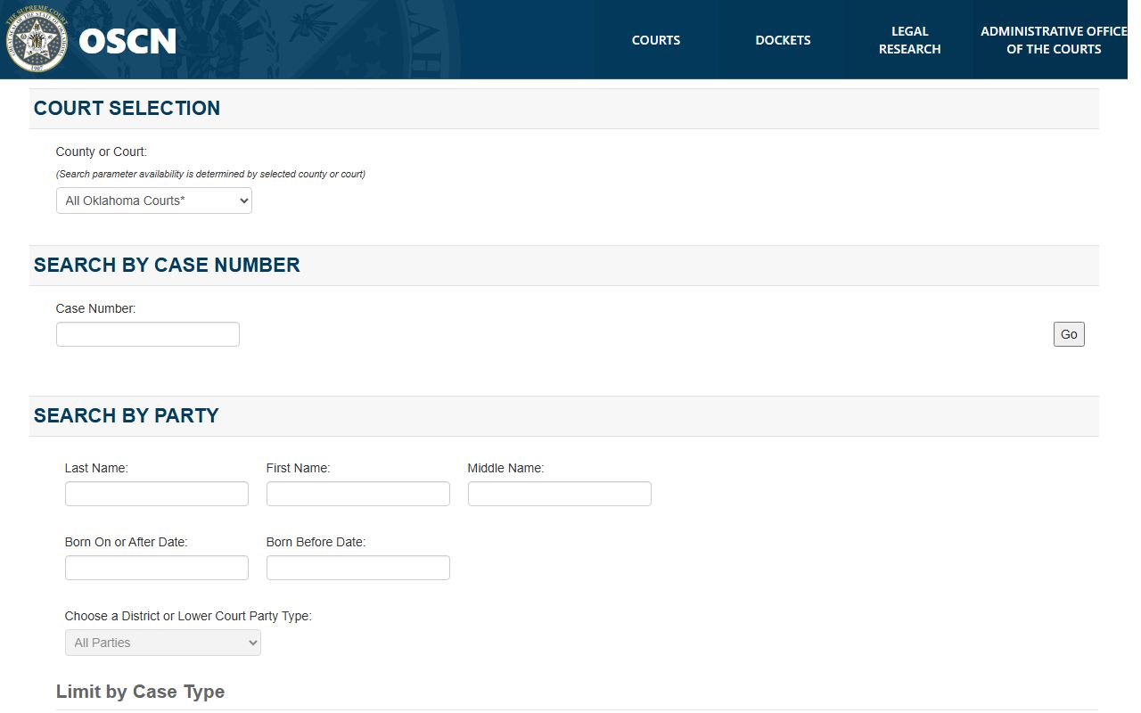 Oklahoma State Courts Network OSCN - Oklahoma released inmates